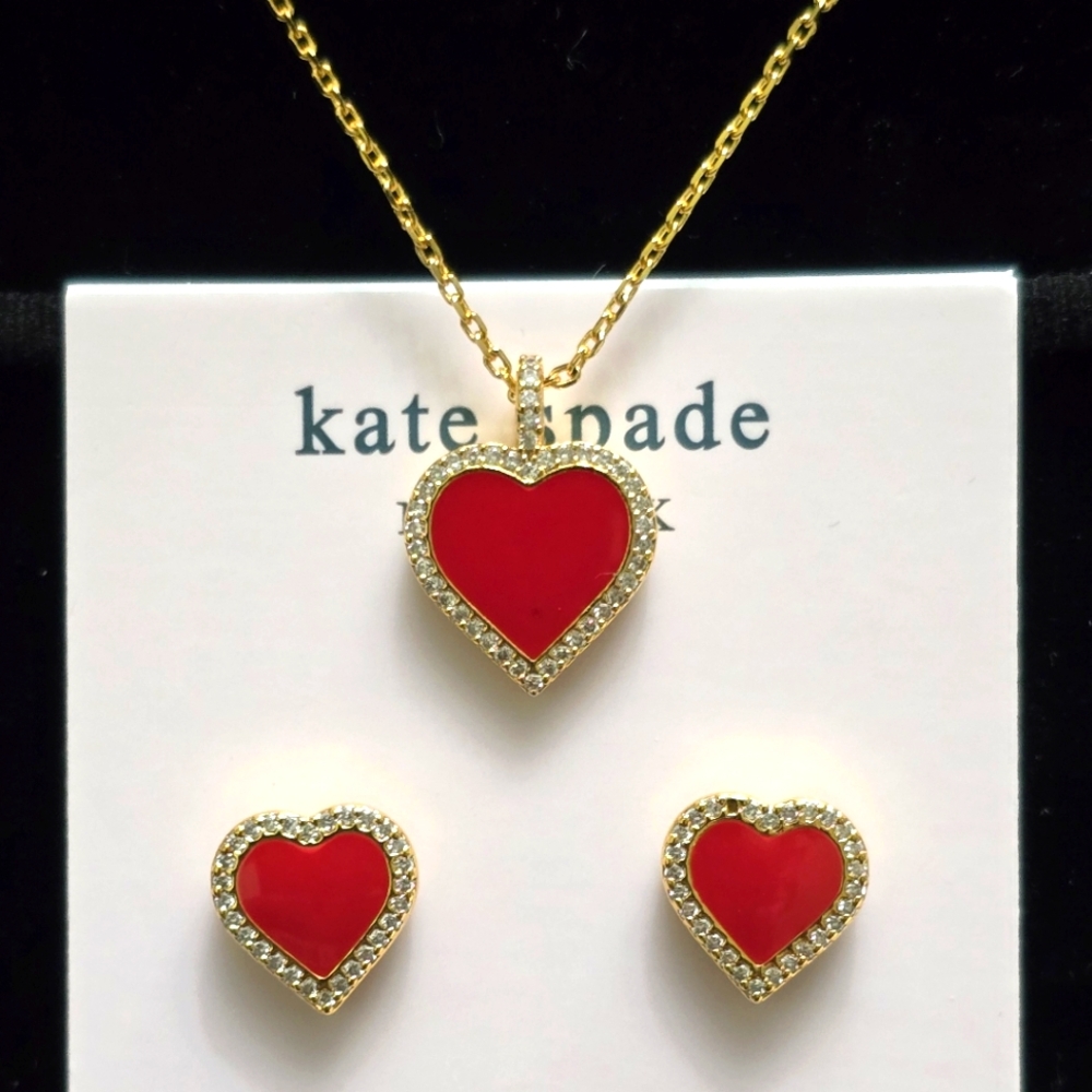 🔥SALE🔥 Kate Spade Take Heart Pendant Necklace & Earrings